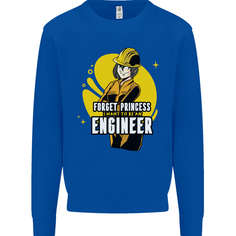 Funny Female Engineer Forget Princess Mens Sweatshirt Jumper Royal Blue