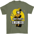 Funny Female Engineer Forget Princess Mens T-Shirt 100% Cotton Military Green