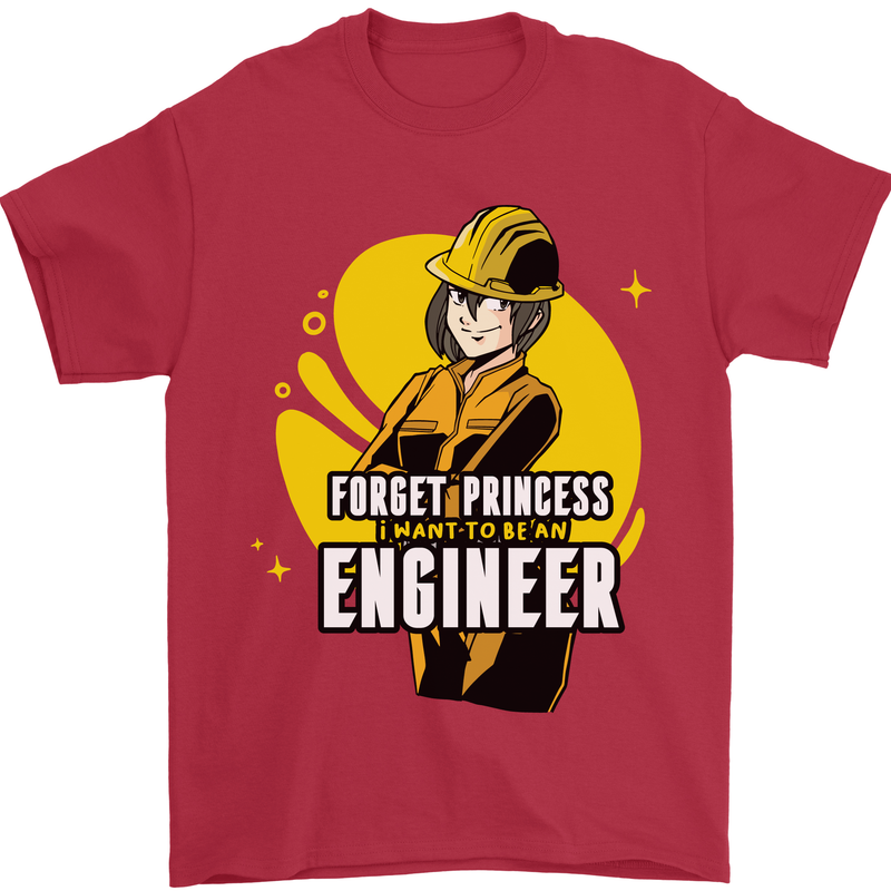 Funny Female Engineer Forget Princess Mens T-Shirt 100% Cotton Red
