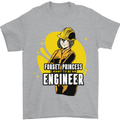 Funny Female Engineer Forget Princess Mens T-Shirt 100% Cotton Sports Grey