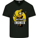Funny Female Engineer Forget Princess Mens V-Neck Cotton T-Shirt Black