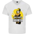 Funny Female Engineer Forget Princess Mens V-Neck Cotton T-Shirt White