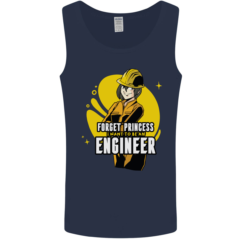 Funny Female Engineer Forget Princess Mens Vest Tank Top Navy Blue