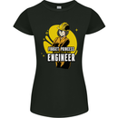 Funny Female Engineer Forget Princess Womens Petite Cut T-Shirt Black