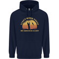 Funny Fishing Arm is In a Cast Fisherman Childrens Kids Hoodie Navy Blue
