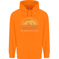 Funny Fishing Arm is In a Cast Fisherman Childrens Kids Hoodie Orange
