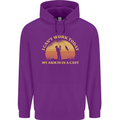Funny Fishing Arm is In a Cast Fisherman Childrens Kids Hoodie Purple