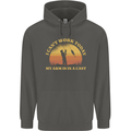 Funny Fishing Arm is In a Cast Fisherman Childrens Kids Hoodie Storm Grey