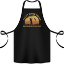 Funny Fishing Arm is In a Cast Fisherman Cotton Apron 100% Organic Black
