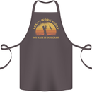 Funny Fishing Arm is In a Cast Fisherman Cotton Apron 100% Organic Dark Grey
