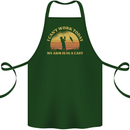 Funny Fishing Arm is In a Cast Fisherman Cotton Apron 100% Organic Forest Green