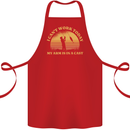 Funny Fishing Arm is In a Cast Fisherman Cotton Apron 100% Organic Red