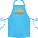 Funny Fishing Arm is In a Cast Fisherman Cotton Apron 100% Organic Turquoise