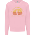 Funny Fishing Arm is In a Cast Fisherman Kids Sweatshirt Jumper Light Pink