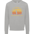 Funny Fishing Arm is In a Cast Fisherman Kids Sweatshirt Jumper Sports Grey