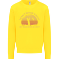 Funny Fishing Arm is In a Cast Fisherman Kids Sweatshirt Jumper Yellow