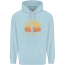 Funny Fishing Arm is In a Cast Fisherman Mens 80% Cotton Hoodie Light Blue