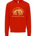 Funny Fishing Arm is In a Cast Fisherman Mens Sweatshirt Jumper Bright Red