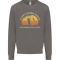 Funny Fishing Arm is In a Cast Fisherman Mens Sweatshirt Jumper Charcoal