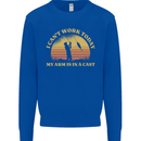Funny Fishing Arm is In a Cast Fisherman Mens Sweatshirt Jumper Royal Blue