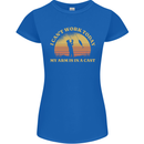 Funny Fishing Arm is In a Cast Fisherman Womens Petite Cut T-Shirt Royal Blue