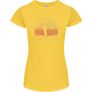 Funny Fishing Arm is In a Cast Fisherman Womens Petite Cut T-Shirt Yellow
