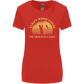 Funny Fishing Arm is In a Cast Fisherman Womens Wider Cut T-Shirt Red
