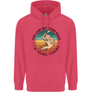 Funny Fishing Bet Your Bass Im Going Fisherman Childrens Kids Hoodie Heliconia