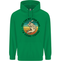 Funny Fishing Bet Your Bass Im Going Fisherman Childrens Kids Hoodie Irish Green