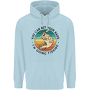 Funny Fishing Bet Your Bass Im Going Fisherman Childrens Kids Hoodie Light Blue