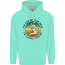 Funny Fishing Bet Your Bass Im Going Fisherman Childrens Kids Hoodie Peppermint