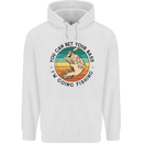 Funny Fishing Bet Your Bass Im Going Fisherman Childrens Kids Hoodie White