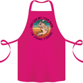 Funny Fishing Bet Your Bass Im Going Fisherman Cotton Apron 100% Organic Pink