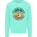 Funny Fishing Bet Your Bass Im Going Fisherman Kids Sweatshirt Jumper Peppermint