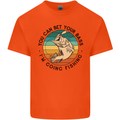 Funny Fishing Bet Your Bass Im Going Fisherman Kids T-Shirt Childrens Orange