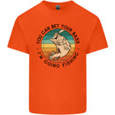 Funny Fishing Bet Your Bass Im Going Fisherman Kids T-Shirt Childrens Orange