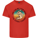 Funny Fishing Bet Your Bass Im Going Fisherman Kids T-Shirt Childrens Red