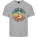 Funny Fishing Bet Your Bass Im Going Fisherman Kids T-Shirt Childrens Sports Grey