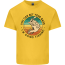 Funny Fishing Bet Your Bass Im Going Fisherman Kids T-Shirt Childrens Yellow