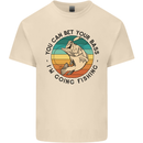 Funny Fishing Bet Your Bass Im Going Fisherman Mens Cotton T-Shirt Tee Top Natural