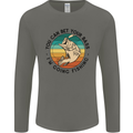 Funny Fishing Bet Your Bass Im Going Fisherman Mens Long Sleeve T-Shirt Charcoal