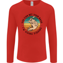 Funny Fishing Bet Your Bass Im Going Fisherman Mens Long Sleeve T-Shirt Red