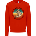 Funny Fishing Bet Your Bass Im Going Fisherman Mens Sweatshirt Jumper Bright Red