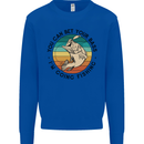 Funny Fishing Bet Your Bass Im Going Fisherman Mens Sweatshirt Jumper Royal Blue