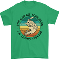 Funny Fishing Bet Your Bass Im Going Fisherman Mens T-Shirt 100% Cotton Irish Green