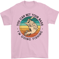 Funny Fishing Bet Your Bass Im Going Fisherman Mens T-Shirt 100% Cotton Light Pink