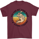 Funny Fishing Bet Your Bass Im Going Fisherman Mens T-Shirt 100% Cotton Maroon