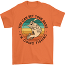 Funny Fishing Bet Your Bass Im Going Fisherman Mens T-Shirt 100% Cotton Orange