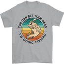 Funny Fishing Bet Your Bass Im Going Fisherman Mens T-Shirt 100% Cotton Sports Grey
