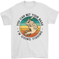 Funny Fishing Bet Your Bass Im Going Fisherman Mens T-Shirt 100% Cotton White